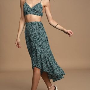 NWOT - Lulu's "Believe in Me" Wrap Skirt